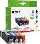 KMP Druckerpatronen C107PIXV schwarz, cyan, magenta, gelb kompatibel zu Canon PGI-570 XL PGBK, CLI-571 XL C/M/Y, 4er-Set