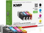 KMP Druckerpatronen C107XV schwarz, cyan, magenta, gelb kompatibel zu Canon CLI-571 XL BK/C/M/Y, 4er-Set