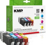 KMP Druckerpatronen C107XV schwarz, cyan, magenta, gelb kompatibel zu Canon CLI-571 XL BK/C/M/Y, 4er-Set