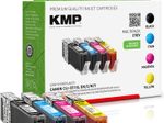 KMP Druckerpatronen C90V schwarz, cyan, magenta, gelb kompatibel zu Canon CLI-551 XL BK/C/M/Y, 4er-Set