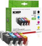 KMP Druckerpatronen C90V schwarz, cyan, magenta, gelb kompatibel zu Canon CLI-551 XL BK/C/M/Y, 4er-Set