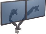 Fellowes Monitor-Halterung Platinum Dual schwarz