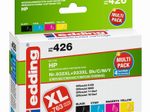 edding Druckerpatronen EDD-426 schwarz, cyan, magenta, gelb kompatibel zu HP 932XL + 933XL (C2P42AE), 4er-Set