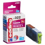 edding Druckerpatrone EDD-322 cyan kompatibel zu Canon CLI-551 XL