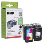 KMP Druckerpatrone C97V schwarz, color Druckköpfe kompatibel zu Canon PG-545XL + CL-546XL, 2er-Set