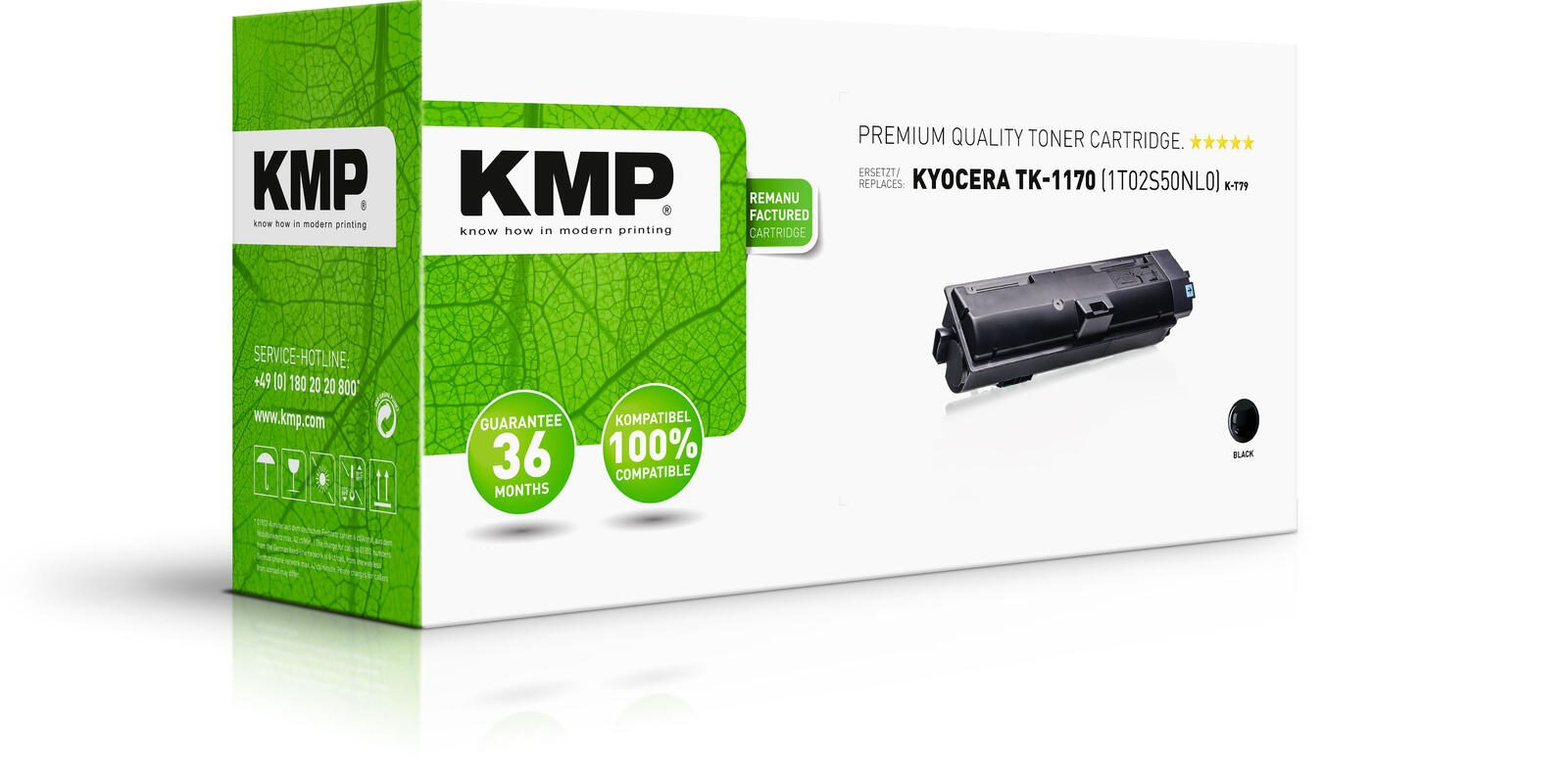 KMP Toner K-T79 schwarz kompatibel zu KYOCERA TK-1170