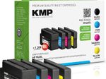 KMP Druckerpatronen H166VX schwarz, cyan, magenta, gelb kompatibel zu HP 953XL (3HZ52AE), 4er-Set