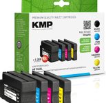 KMP Druckerpatronen H166VX schwarz, cyan, magenta, gelb kompatibel zu HP 953XL (3HZ52AE), 4er-Set