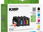 KMP Druckerpatronen H166VX schwarz, cyan, magenta, gelb kompatibel zu HP 953XL (3HZ52AE), 4er-Set