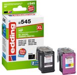 edding Druckerpatronen EDD-545 schwarz, color kompatibel zu HP 302XL (F6U67AE), 2er-Set