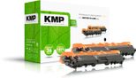 KMP Toner 1248,0021 schwarz kompatibel zu brother 2x TN-242BK, 2er-Set