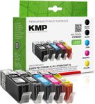 KMP Druckerpatronen C107BKXV 2x schwarz, 1x cyan, 1x magenta, 1x gelb kompatibel zu Canon PGI-570XL PGBK, CLI-571XL BK/C/M/Y , 5er-Set
