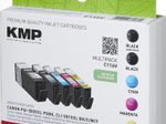 KMP Druckerpatronen C116V 2x schwarz, 1x cyan, 1x magenta, 1x gelb kompatibel zu Canon PGI-580XXL PGBK, CLI 581XXL BK/C/M/Y, 5er-Set