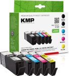 KMP Druckerpatronen C116V 2x schwarz, 1x cyan, 1x magenta, 1x gelb kompatibel zu Canon PGI-580XXL PGBK, CLI 581XXL BK/C/M/Y, 5er-Set