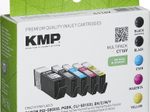 KMP Druckerpatronen C116V 2x schwarz, 1x cyan, 1x magenta, 1x gelb kompatibel zu Canon PGI-580XXL PGBK, CLI 581XXL BK/C/M/Y, 5er-Set
