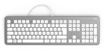 Hama Tastatur kabelgebunden KC-700 silber, weiß