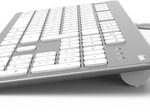 Hama Tastatur kabelgebunden KC-700 silber, weiß