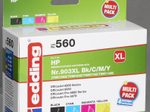 edding Druckerpatronen EDD-560 schwarz, cyan, magenta, gelb kompatibel zu HP 903XL (3HZ51AE), 4er-Set
