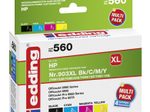 edding Druckerpatronen EDD-560 schwarz, cyan, magenta, gelb kompatibel zu HP 903XL (3HZ51AE), 4er-Set