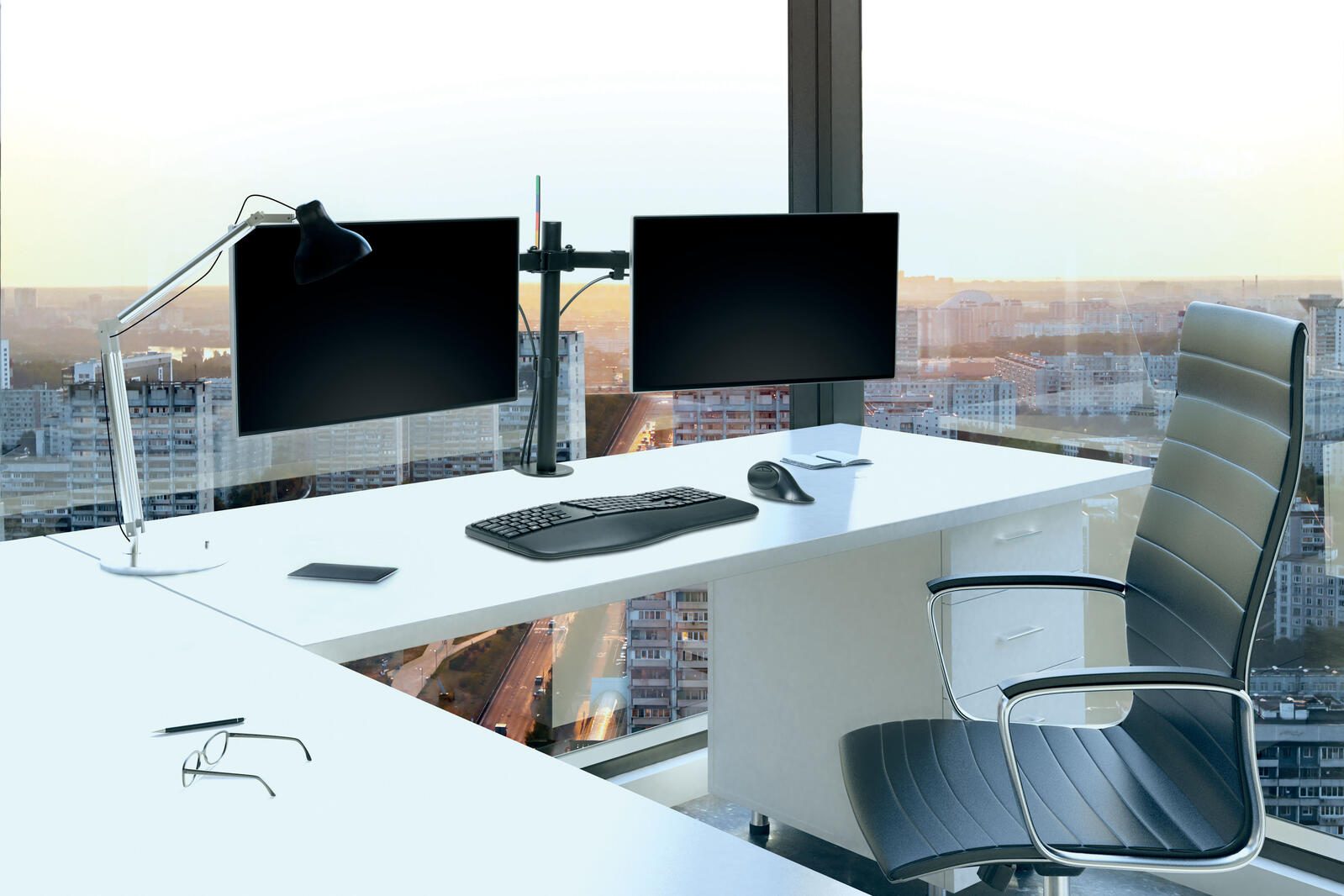 Kensington Monitor-Halterung Smart Fit Ergo Dual schwarz