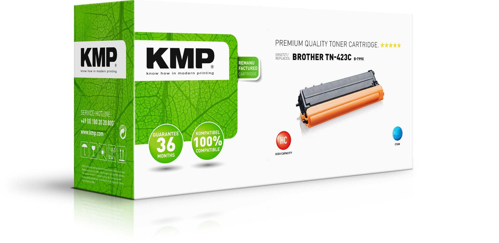 KMP Toner B-T99X cyan kompatibel zu brother TN-423C