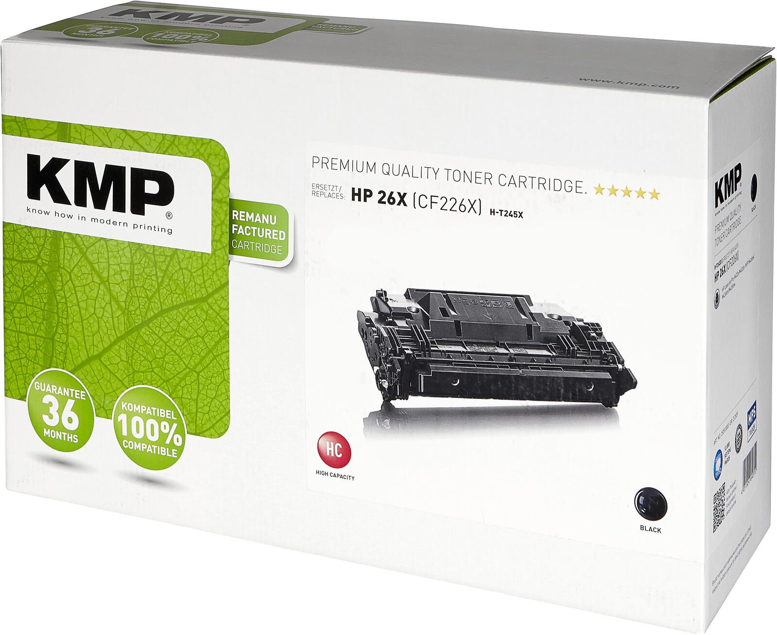 KMP Toner H-T245X schwarz kompatibel zu HP 26X; Canon 052H(CF226X; 2200C002)