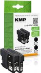KMP Druckerpatronen B78D schwarz kompatibel zu brother LC-1100BK, 2er-Set
