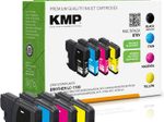 KMP Druckerpatronen B78V schwarz, cyan, magenta, gelb kompatibel zu brother LC-1100VALBP, 4er-Set