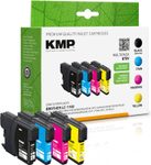 KMP Druckerpatronen B78V schwarz, cyan, magenta, gelb kompatibel zu brother LC-1100VALBP, 4er-Set