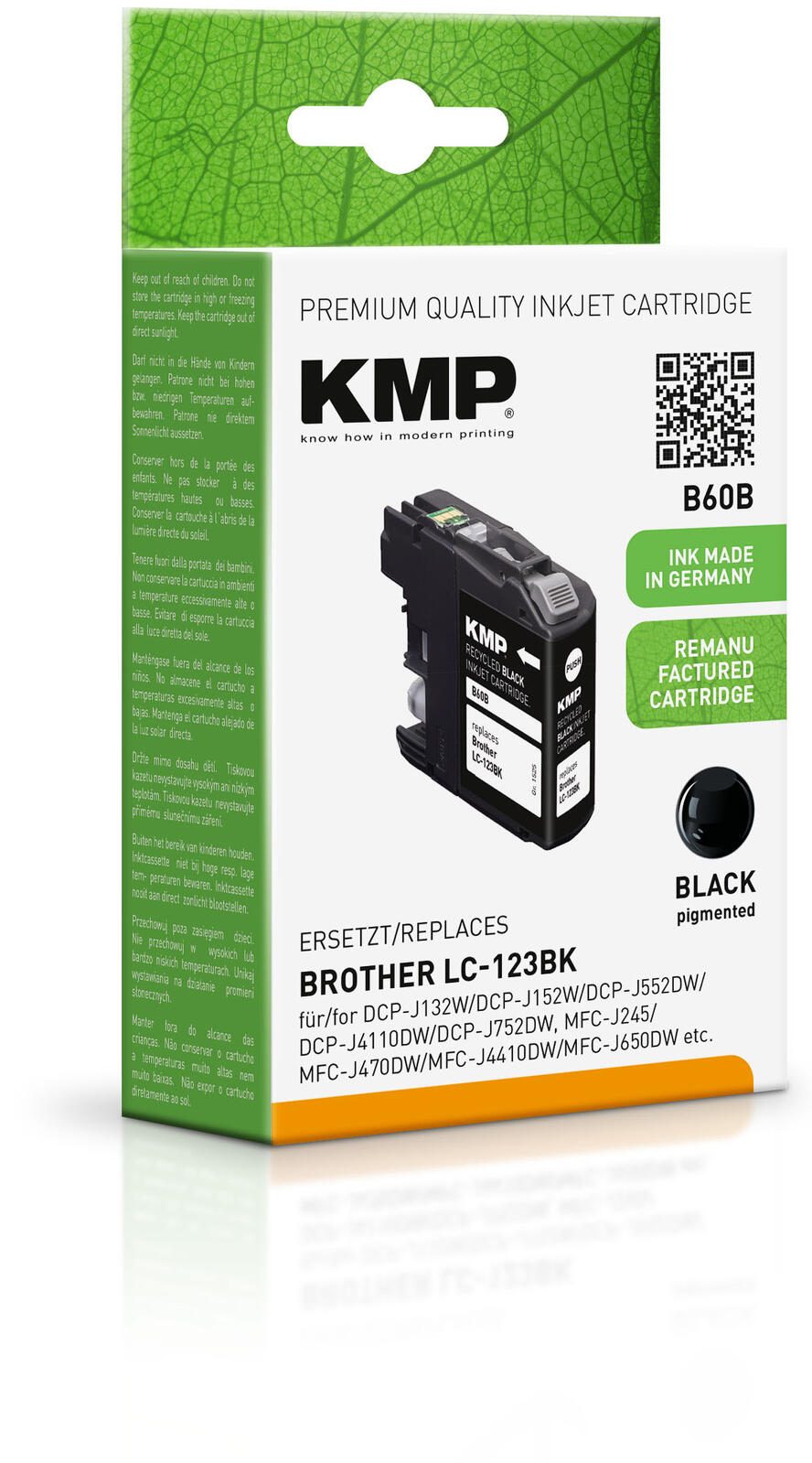 KMP Druckerpatrone B60B schwarz kompatibel zu brother LC-123BK
