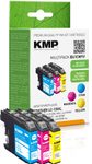 KMP Druckerpatronen B61V cyan, magenta, gelb kompatibel zu brother LC-125XLRBWBP , 3er-Set