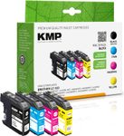 KMP Druckerpatronen B62VX schwarz, cyan, magenta, gelb kompatibel zu brother LC-223BK/C/M/Y, 4er-Set