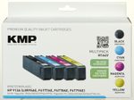 KMP Druckerpatronen H164V schwarz, cyan, magenta, gelb kompatibel zu HP 913A (L0R95AE, F6T77AE, F6T78AE, F6T79AE), 4er-Set