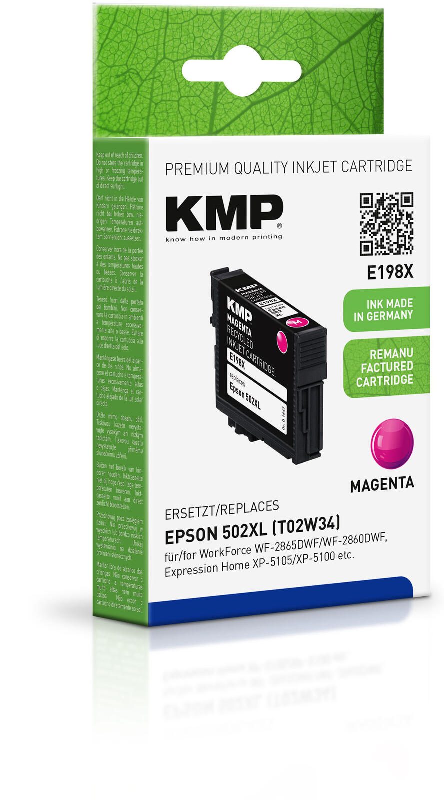 KMP Druckerpatrone E198X magenta kompatibel zu EPSON 502XL (T02W34)