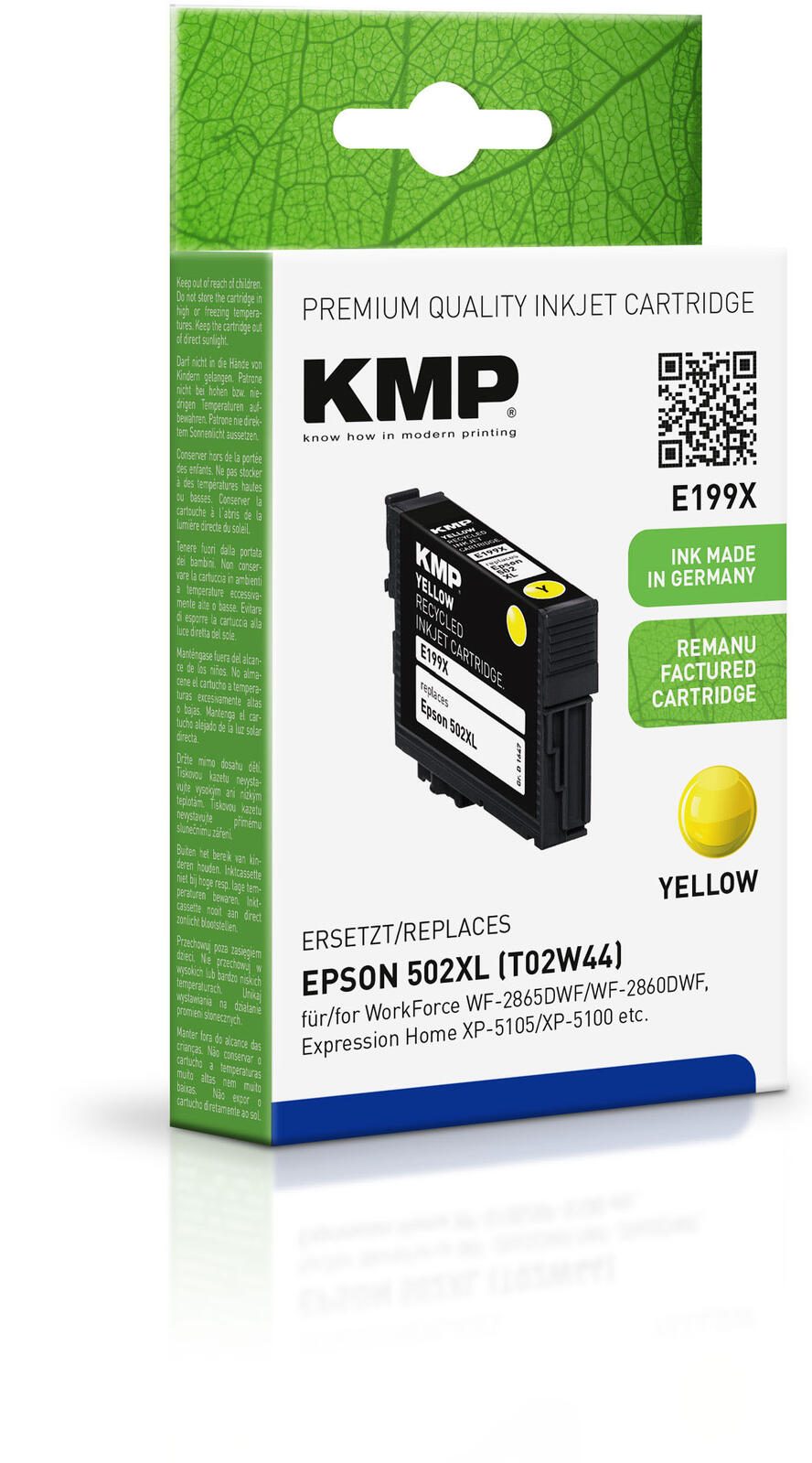 KMP Druckerpatrone E199X gelb kompatibel zu EPSON 502XL (T02W44)