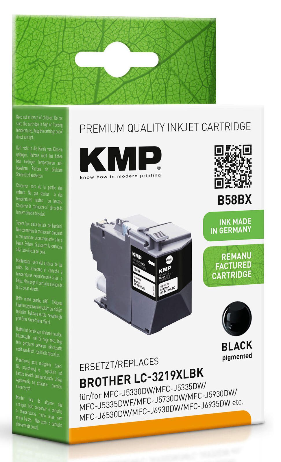 KMP Druckerpatrone B58BX schwarz kompatibel zu brother LC-3219XLBK