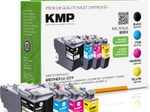 KMP Druckerpatronen B58VX schwarz, cyan, magenta, gelb kompatibel zu brother LC-3219VALDR, 4er-Set