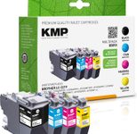 KMP Druckerpatronen B58VX schwarz, cyan, magenta, gelb kompatibel zu brother LC-3219VALDR, 4er-Set