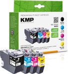 KMP Druckerpatronen B58VX schwarz, cyan, magenta, gelb kompatibel zu brother LC-3219VALDR, 4er-Set