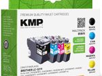 KMP Druckerpatronen B58VX schwarz, cyan, magenta, gelb kompatibel zu brother LC-3219VALDR, 4er-Set