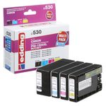 edding Druckerpatronen EDD-530 schwarz, cyan, magenta, gelb kompatibel zu Canon PGI-1500 XL BK/C/M/Y, 4er-Set