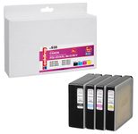 edding Druckerpatronen EDD-535 schwarz, cyan, magenta, gelb kompatibel zu Canon PGI-2500 XL BK/C/M/Y, 4er-Set
