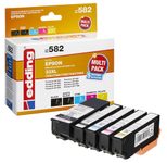 edding Druckerpatronen EDD-582 schwarz, cyan, magenta, gelb, Foto schwarz kompatibel zu EPSON 33XL / T3357XL, 5er-Set