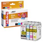 edding Druckerpatronen EDD-597 schwarz, cyan, magenta, gelb kompatibel zu EPSON 34XL / T3476XL, 4er-Set