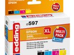 edding Druckerpatronen EDD-597 schwarz, cyan, magenta, gelb kompatibel zu EPSON 34XL / T3476XL, 4er-Set