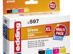 edding Druckerpatronen EDD-597 schwarz, cyan, magenta, gelb kompatibel zu EPSON 34XL / T3476XL, 4er-Set