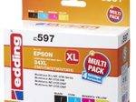 edding Druckerpatronen EDD-597 schwarz, cyan, magenta, gelb kompatibel zu EPSON 34XL / T3476XL, 4er-Set