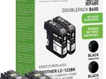 KMP Druckerpatronen B60D schwarz kompatibel zu brother LC-123BK, 2er-Set