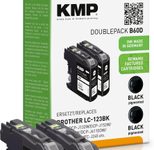 KMP Druckerpatronen B60D schwarz kompatibel zu brother LC-123BK, 2er-Set