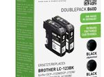 KMP Druckerpatronen B60D schwarz kompatibel zu brother LC-123BK, 2er-Set
